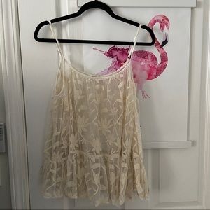 Sheer Open Shoulder Top